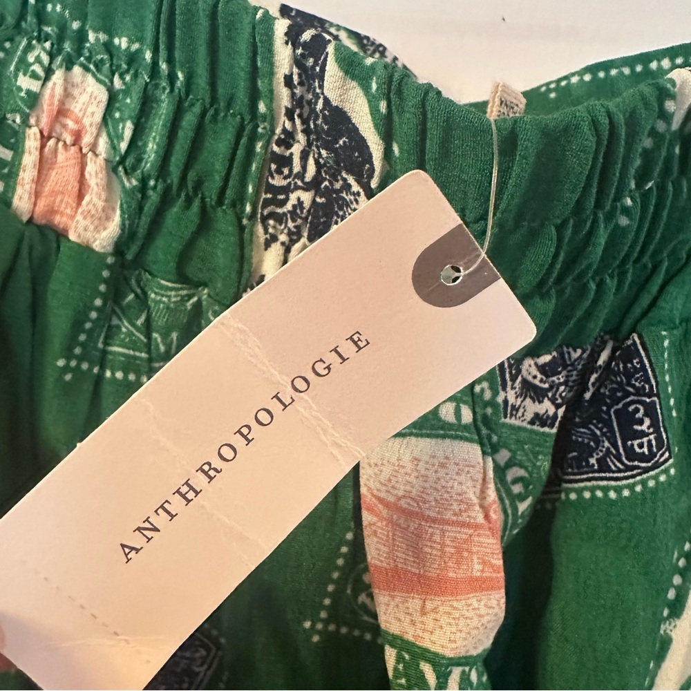 Anthropologie Green Graphic Midi Skirt - Picture 5 of 6